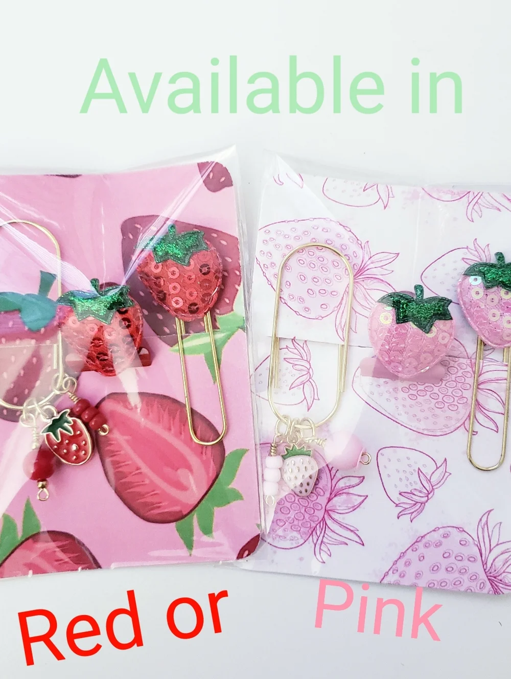Strawberry Fields Planner Clip & Journaling Card Set
